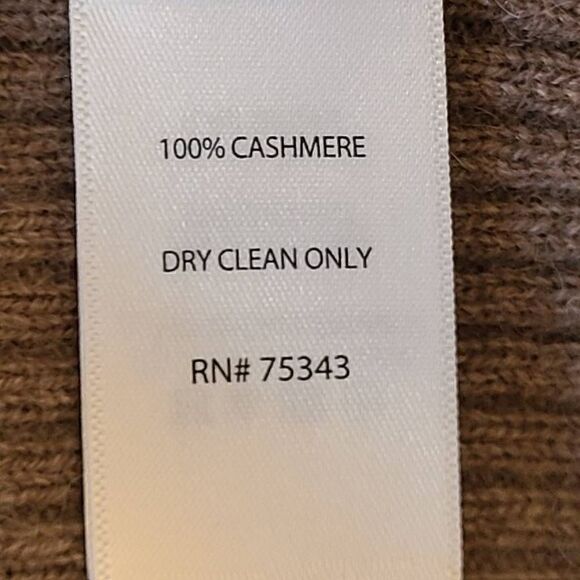 Tahari Tan Cashmere Longer Open Cardigan Sweater Size XS - Picture 8 of 11